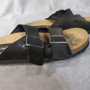 American Eagle Women's Black Buckle Strap Sandals Size 7.5